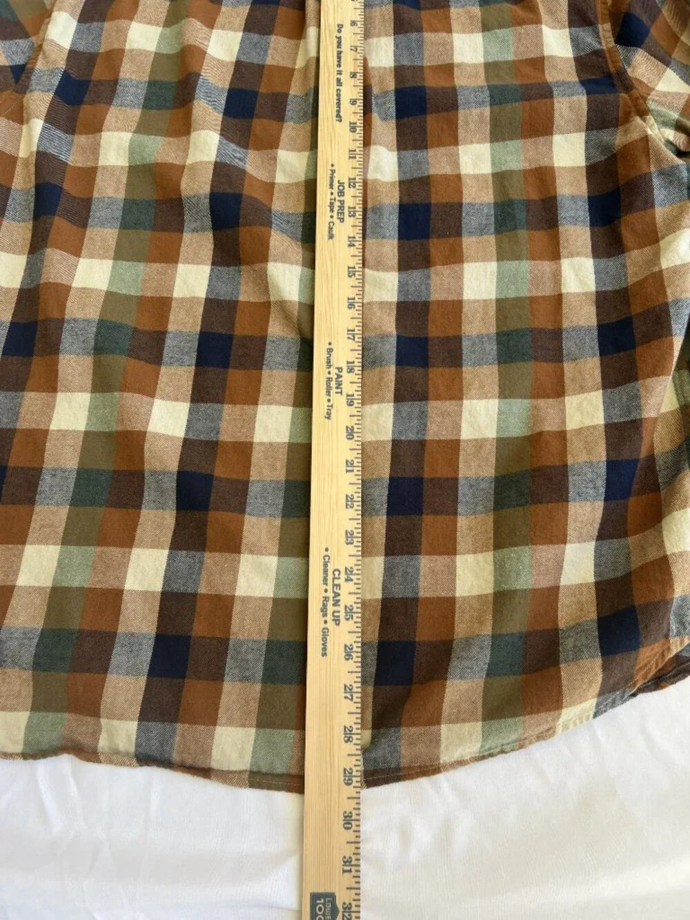 NWOT J.Crew Classic Fit Flannel Men's XL Brown Rust Plaid Button Down Shirt